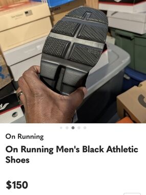 On Running Men's Black Athletic Shoe (Black)